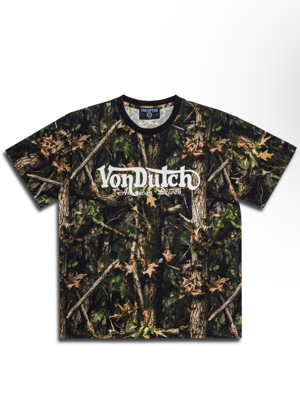 Von Dutch Men’s Camo Logo T-Shirt - Green/Brown